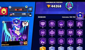 CONTA DE BRAWL STARS COM 103 BRAWLERS 44K TROFEUS