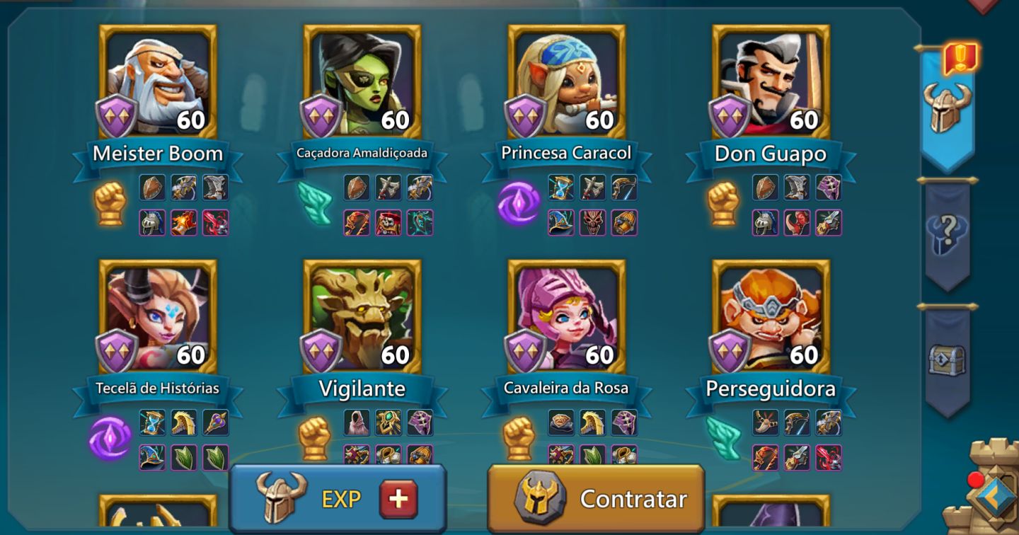 Conta RL 1154% , Mana lv1 , Fam pago, Mix 800% Full mítica com Champ Lendário
