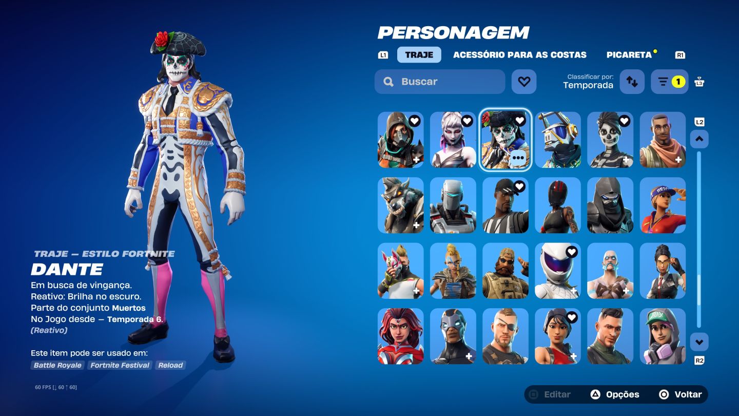 CONTA DE FORTNITE. SEASON 3,4,5,6,7,8, MACHADO LEVIATÃ + SALVE O MUNDO