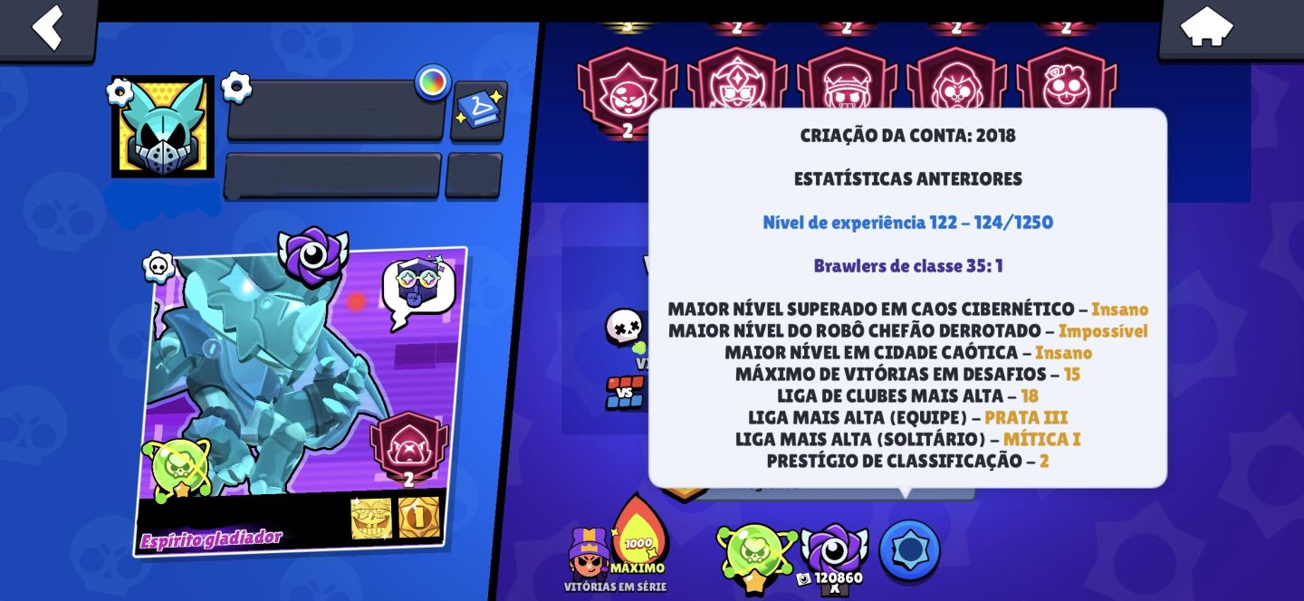 CONTA PRO PLAYER | FULL SKINS | COLECIONADOR - BRAWL STARS