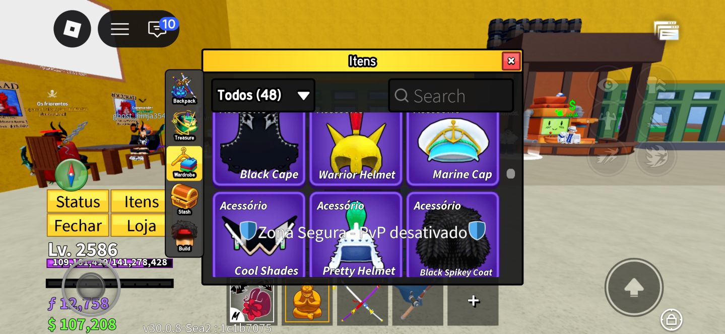 Conta Roblox upada em BLOX FRUITS, Shindo life , Roube um Brainrot. etc...
