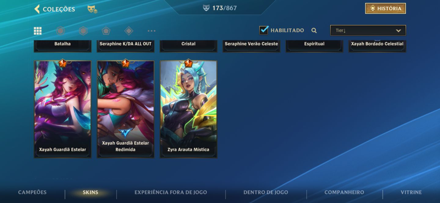 CONTA WILD RIFT COM SKIN PRESTÍGIO E CROMAS MÍTICOS + 180 SKIN TOTAIS