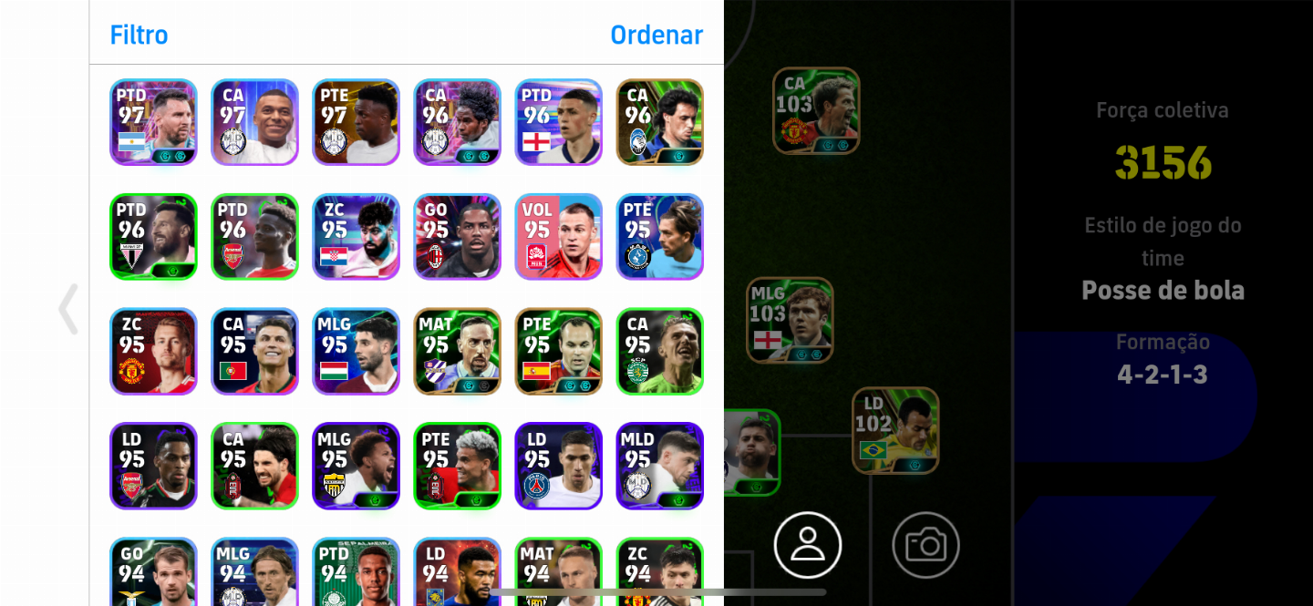 Conta Efootball Jogadores raros