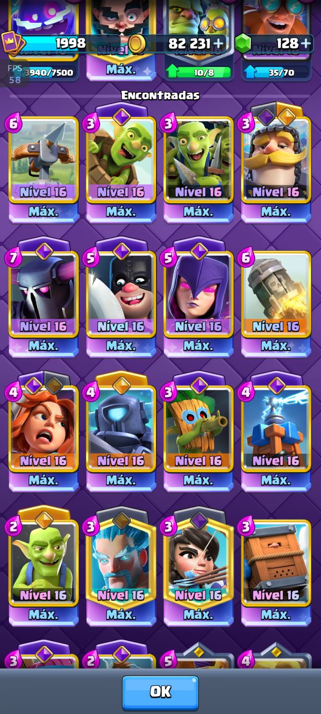 Conta Clash Royale 9 anos