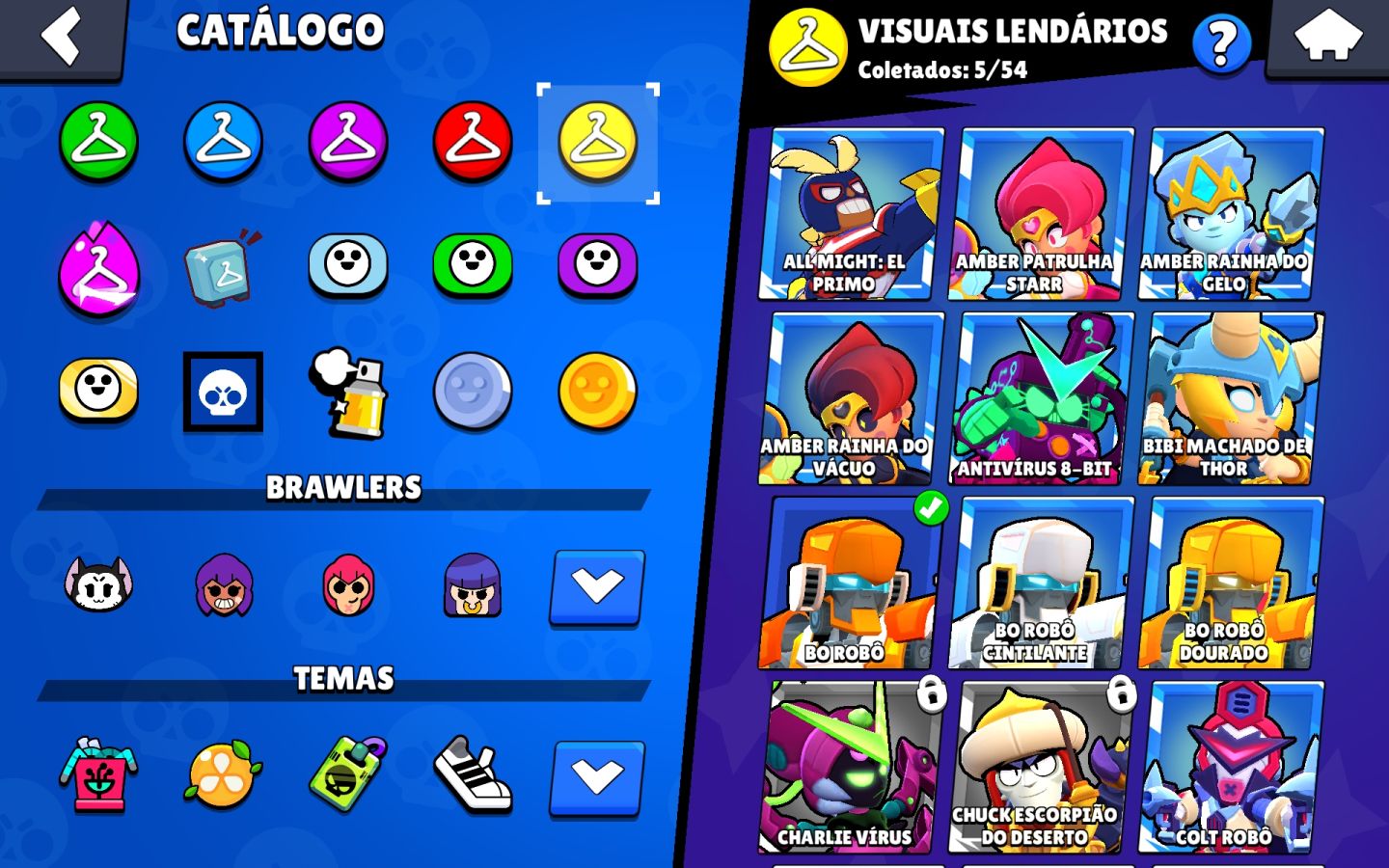 CONTA BRAWL STARS COMPLETA | 84 BRAWLERS | 22 PRESTÍGIOS