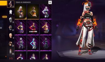 CONTA FREE FIRE COM ROUPAS DE 2022 E 2024