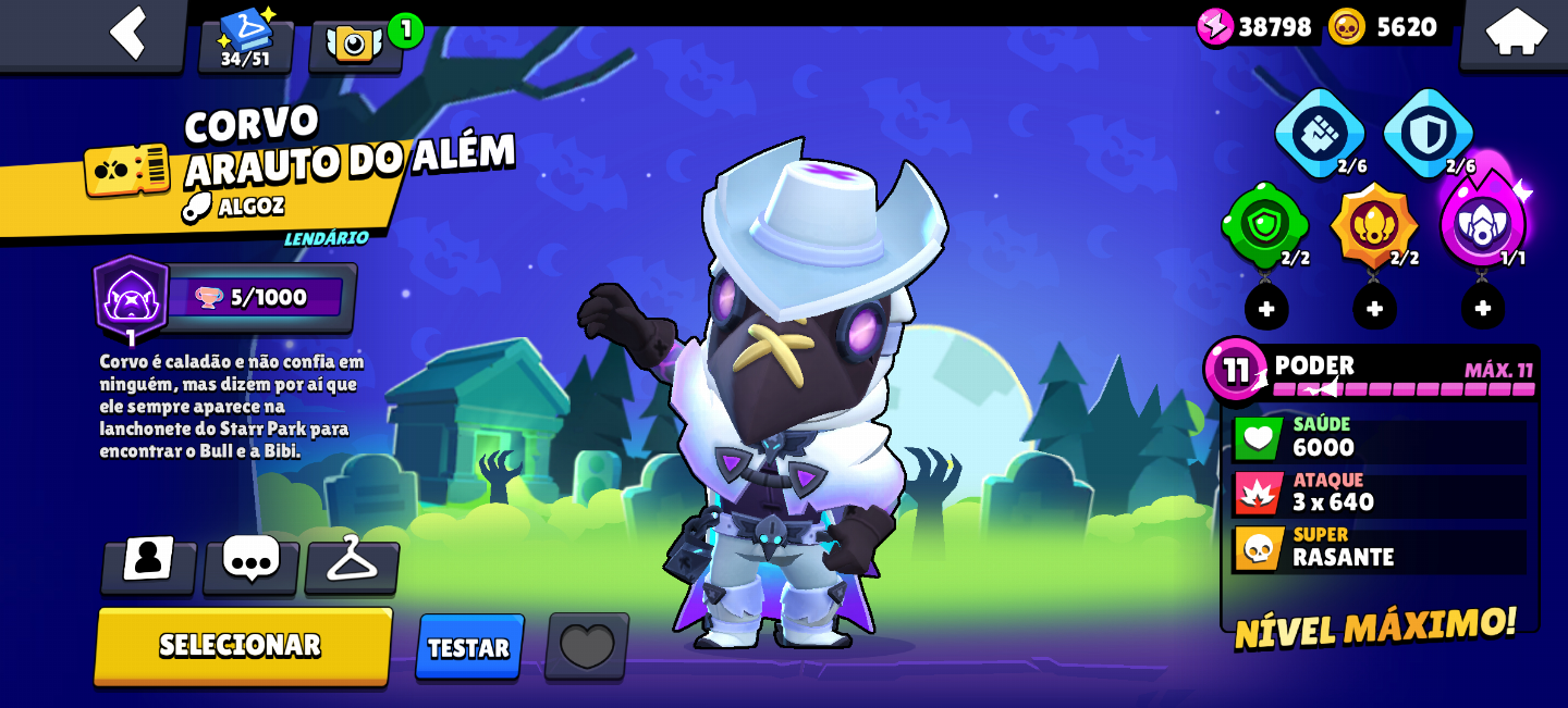 Conta brawl stars com Full acesso, criada em 2018, com Shelly estelar