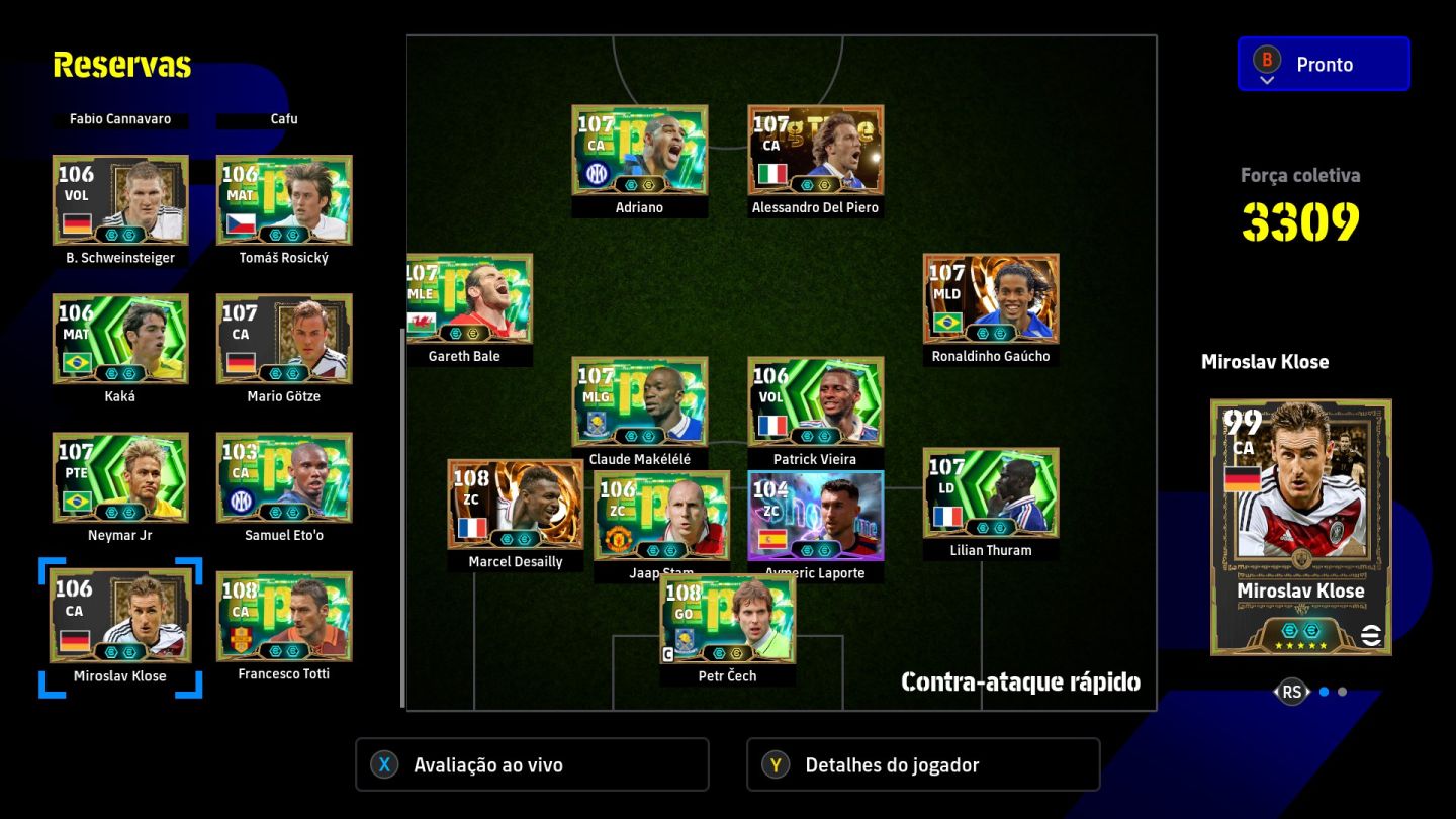 Conta efootball top forca coletiva 3309
