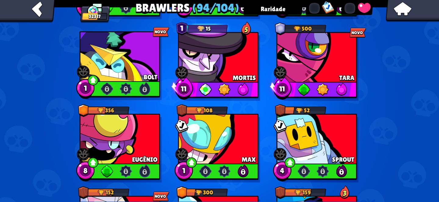 Conta de Braw Stars,97 brawlers,32k troféus.
