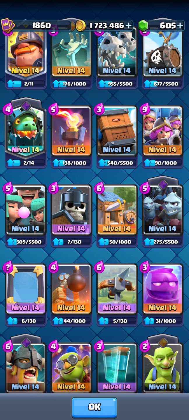 CONTA EX TOP GLOBAL | 11.5k Troféus | Torre do Rei 16 | Princesa Nível 16