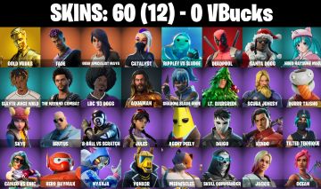 CONTA FORTNITE COM 60 SKINS GOLD MIDAS/FADE/DAIGO/KENDO/AQUAMAN/FELINA / SKULL