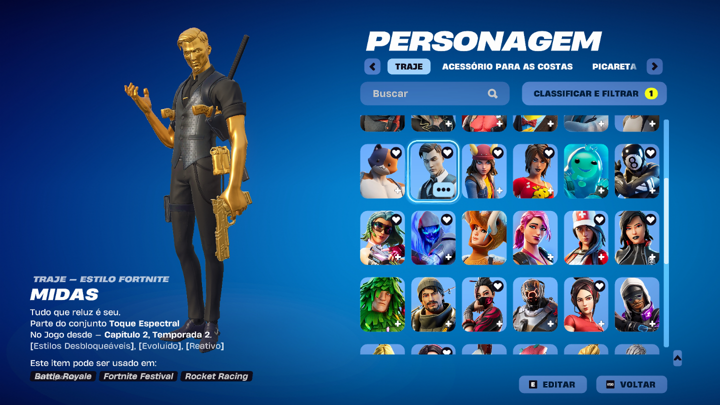 CONTA OLD FORTINITE PARA FÃ DE METALLICA (V-BUCKS DIÁRIOS - SALVE O MUNDO)