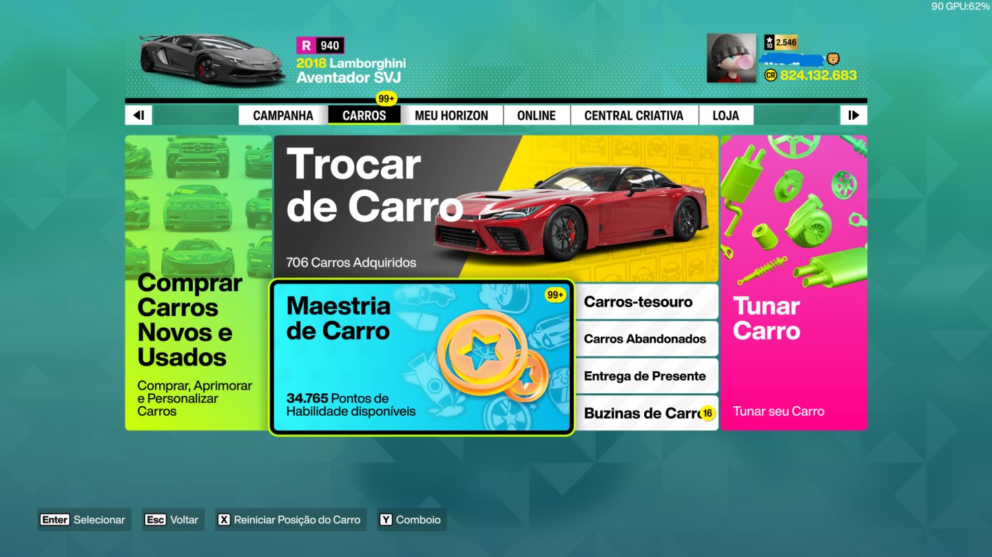 CONTA FORZA HORIZON 6 COMPLETA | NÍVEL 2500 | 800M + TODOS OS CARROS