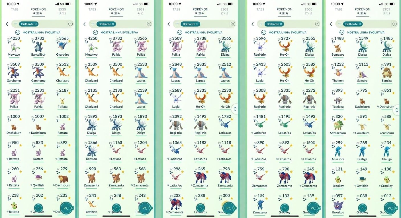 Conta Pokémon Go com muitos pokémons ivs 100%