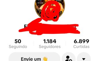 Conta do tik Tok de com 1184 seguidores
