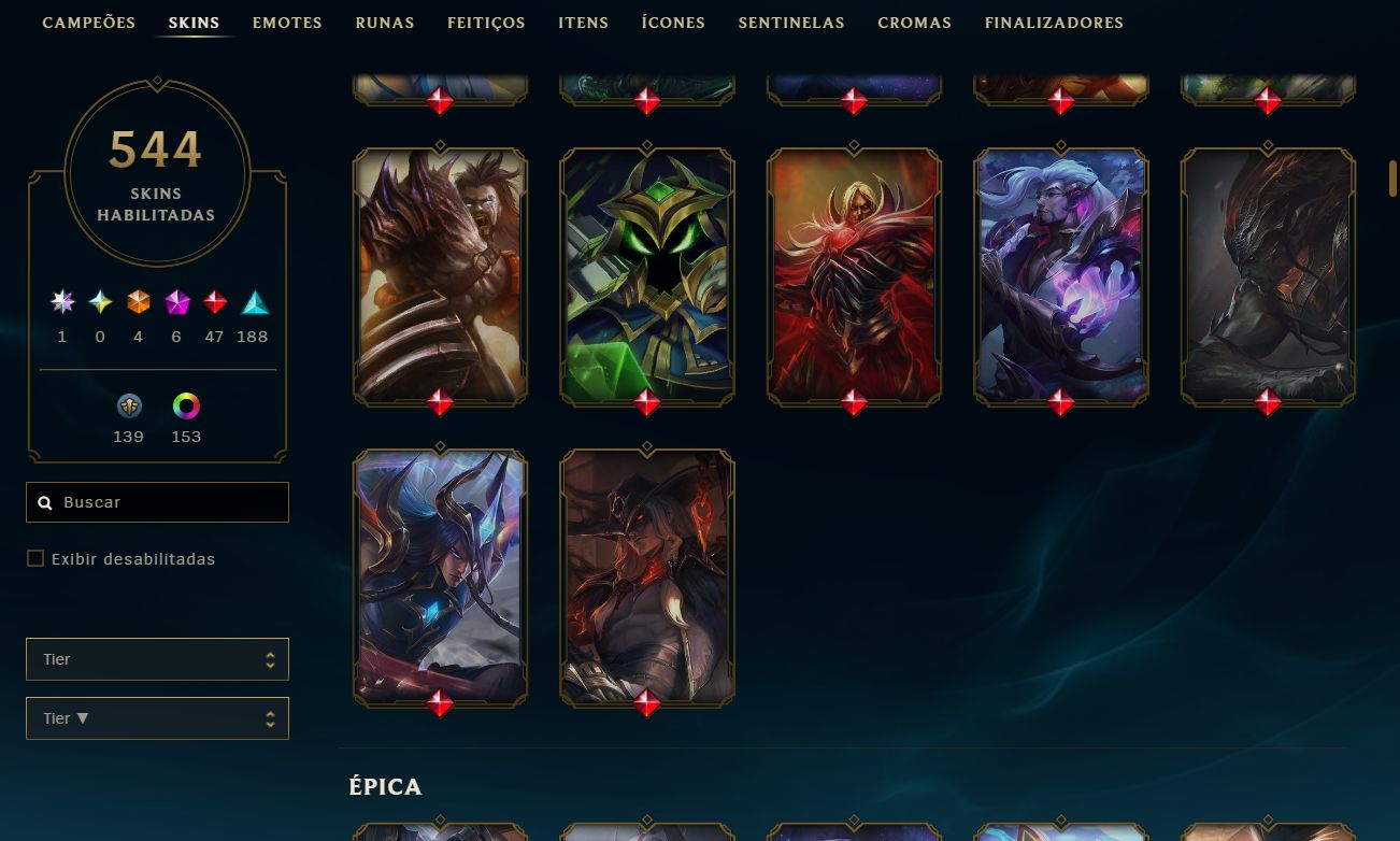 CONTA DE COLECIONADOR LOL + TFT + VALORANT