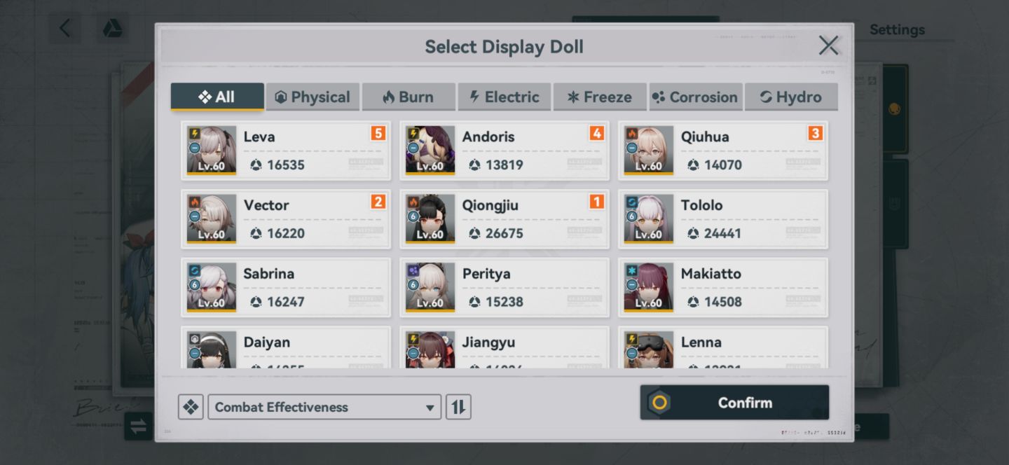 Conta de veterano GFL2, Servidor Darkwinter, Lvl 60, Várias elite units e SGs.