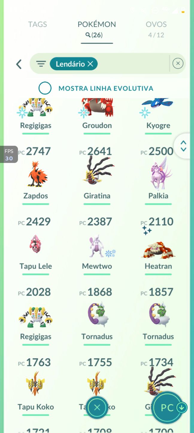 Conta pokémon go, nível 40