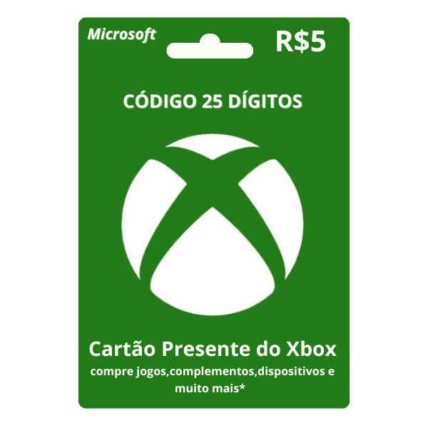 XBOX - R$ 5,00 (GIFT CARD)