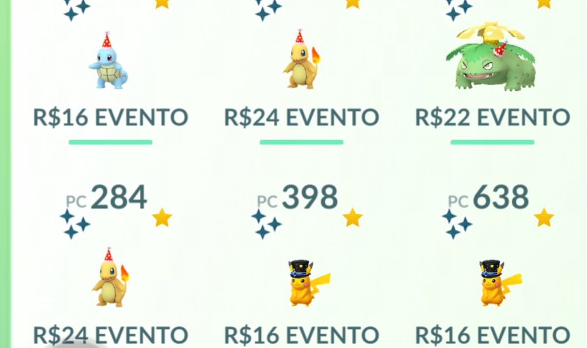 Promoção de pokémon de evento shiny, lendário shiny com fundo e muito mais.