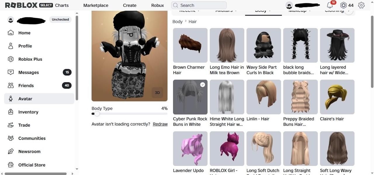 Conta Feminina com Mais de 35Mil Robux Gastos !!!Promoção!!!