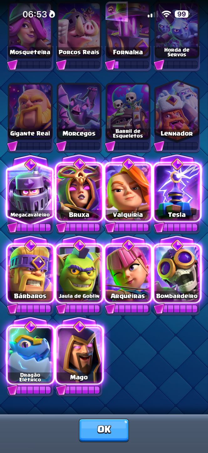 CONTA CLASH ROYALE 10.874 TROFÉUS | LVL 15 | VÁRIAS EVOLUÇÕES