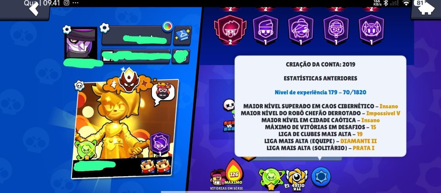 Conta Full de Brawl Stars | Full Nível 11 e Full Buffies (Valor Negociável)