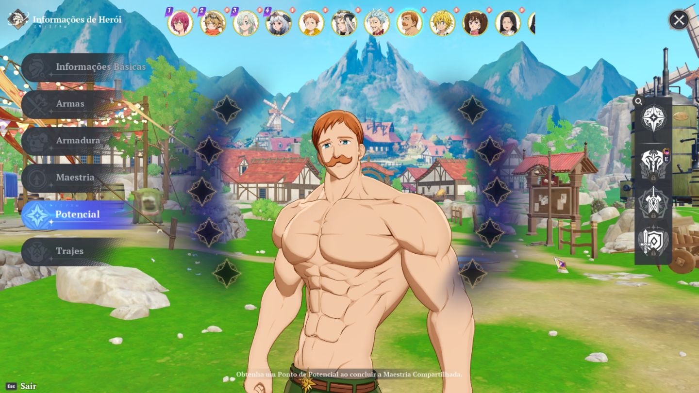 Conta muito boa para quem ta começando agora: Gowther, meliodas, ban, elisabeth
