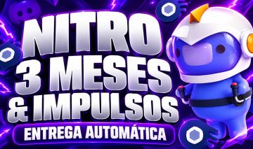 [Queima de Estoque] Discord Nitro 3 Meses & Impulsos |- Entrega Automática
