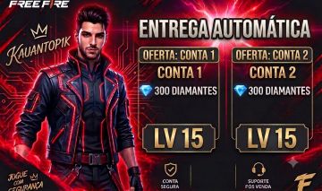 [Entrega Automatica] Conta FreeFire Nível +10 | Pronta Para Ranked | FA