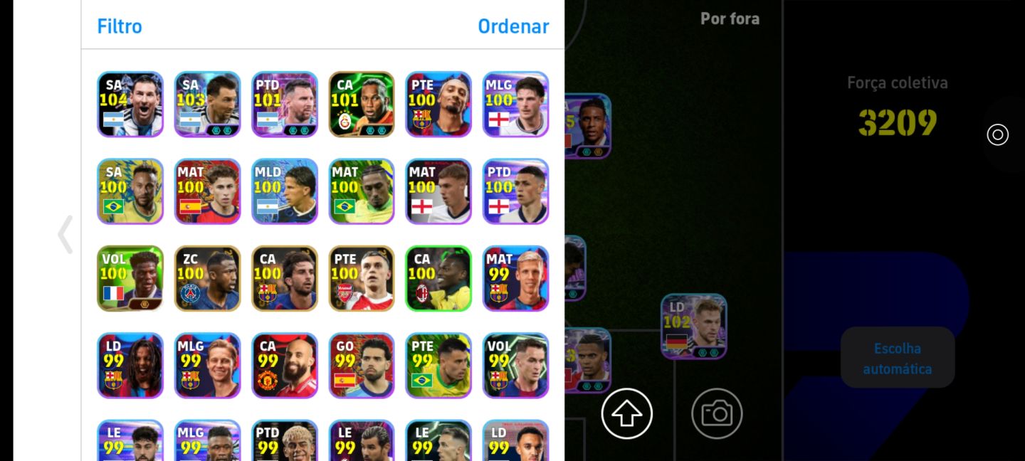 CONTA EFOOTBALL RARA! NOVO NEY 108 + OLISE LISO + GUTI PRIME + CASEMIRO E+++!