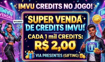 CREDITOS IMVU VIA PRESENTE. O ENVIO MAIS RÁPIDO E SEGURO!!!!!
