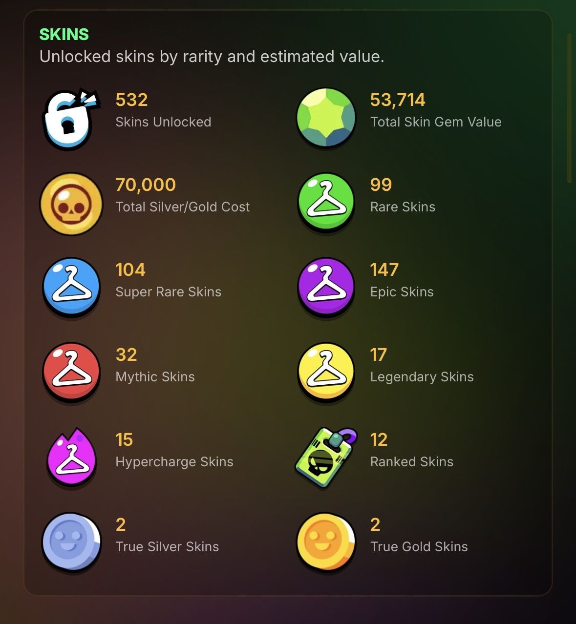 Acc 72k + 500 skins + Fama meteórica 1
