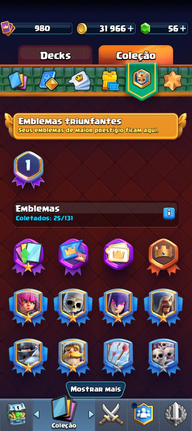 Conta de Clash Royale com 7213