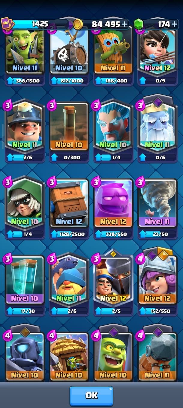 CONTA CLASH ROYALE 10.114 TROFÉUS | LVL 13 |