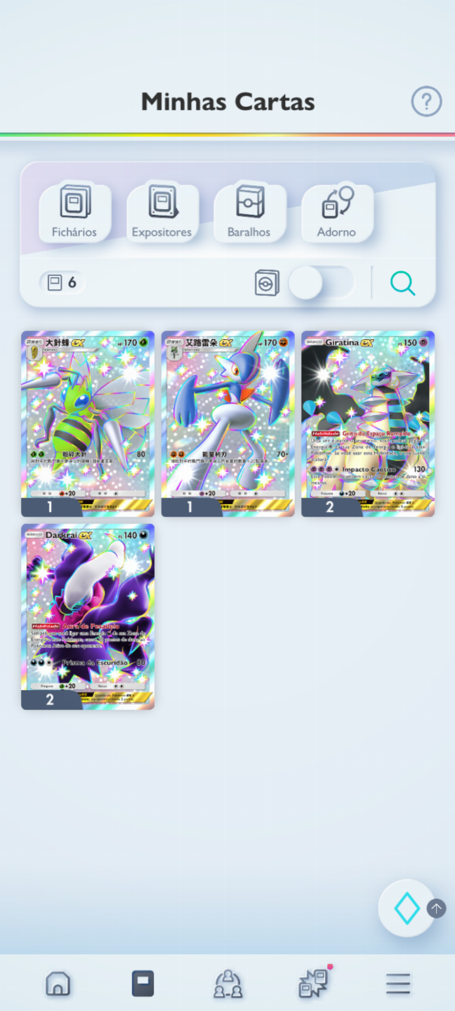 Conta Pokémon TCG- NV 34 com mais de 2,8k cartas, Doce Raro dourado PT BR e mais