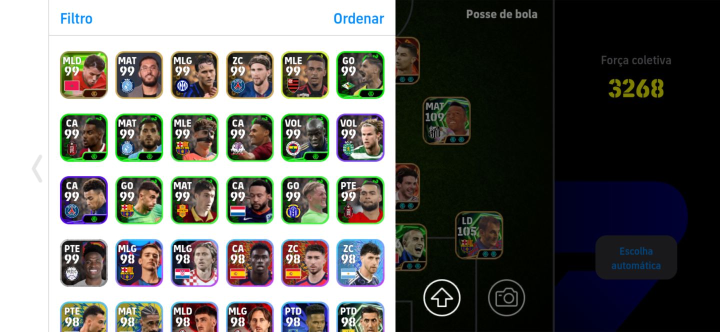 CONTA eFOOTBALL 2026 3268 FORÇA COLETIVA | ELENCO 109+