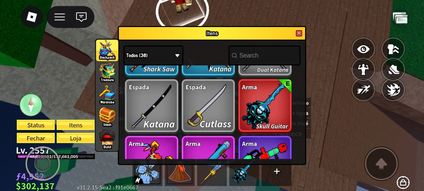 Conta Blox Fruits Lv. 2557 | Venom + Phoenix + Skull Guitar