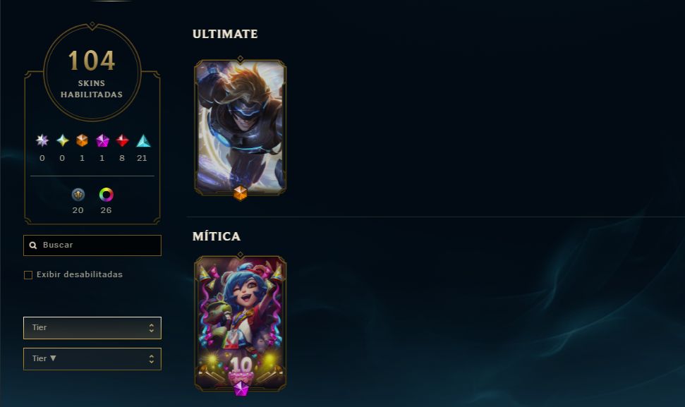 CONTA LEAGUE OF LEGENDS 104 SKINS NIVEL 270 FULL CHAMP