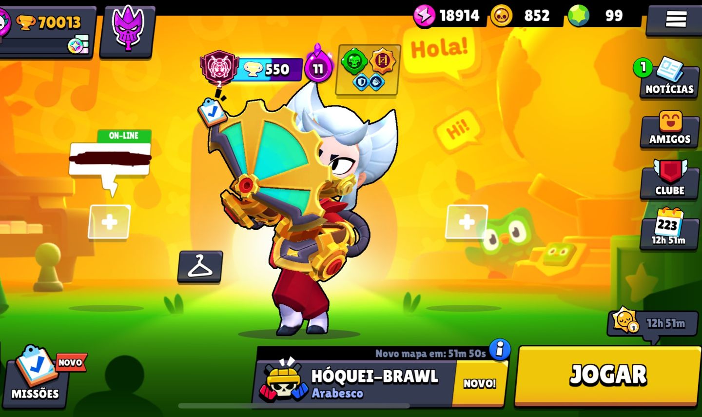 Conta de Brawl rara de 2019(Jessie dragão)