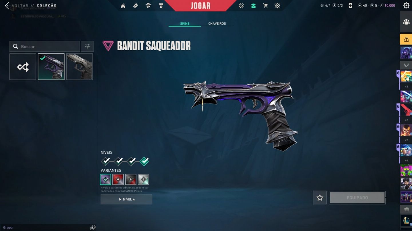 Conta valorant, top, cheia de skins por conta com sheriff arcane