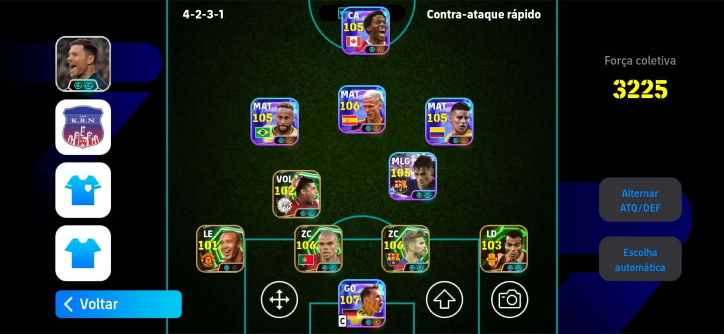 CONTA EFOOTBALL 3225 DE FORÇA!