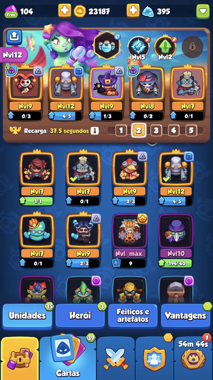 Conta Rush Top robô Lv13
