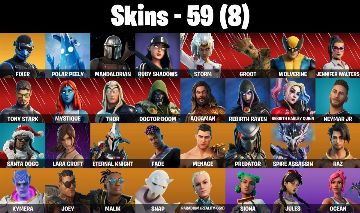 CONTA FORTNITE COM 59 SKINS FIXER/LARACROFT/SNAP/GROOT/LEXA/KYMERA/ADIRA