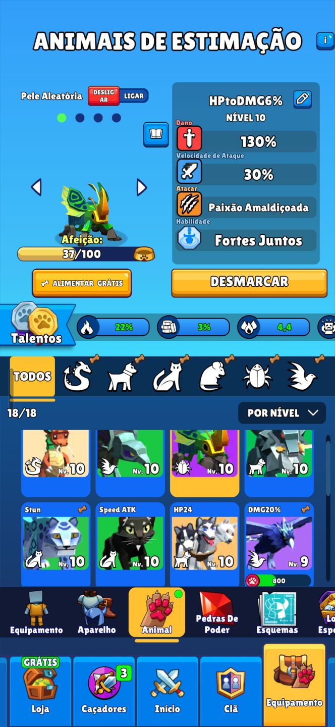 Conta Top Hunt Royale Skins Exclusivas