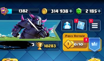 Contas Clash royale com 9mil troféus e 10 mil troféus