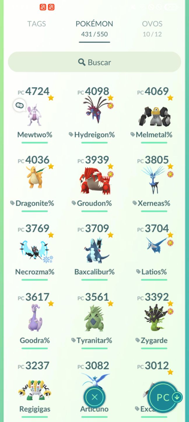 Conta Pokemon Go Elite