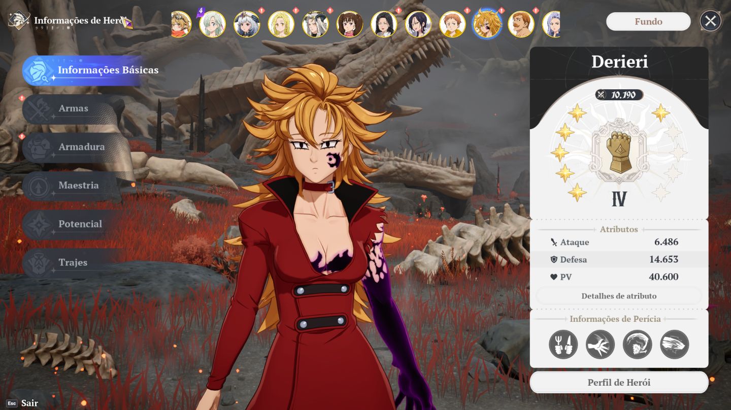 Conta and game todos os personagens 7Ds Origin
