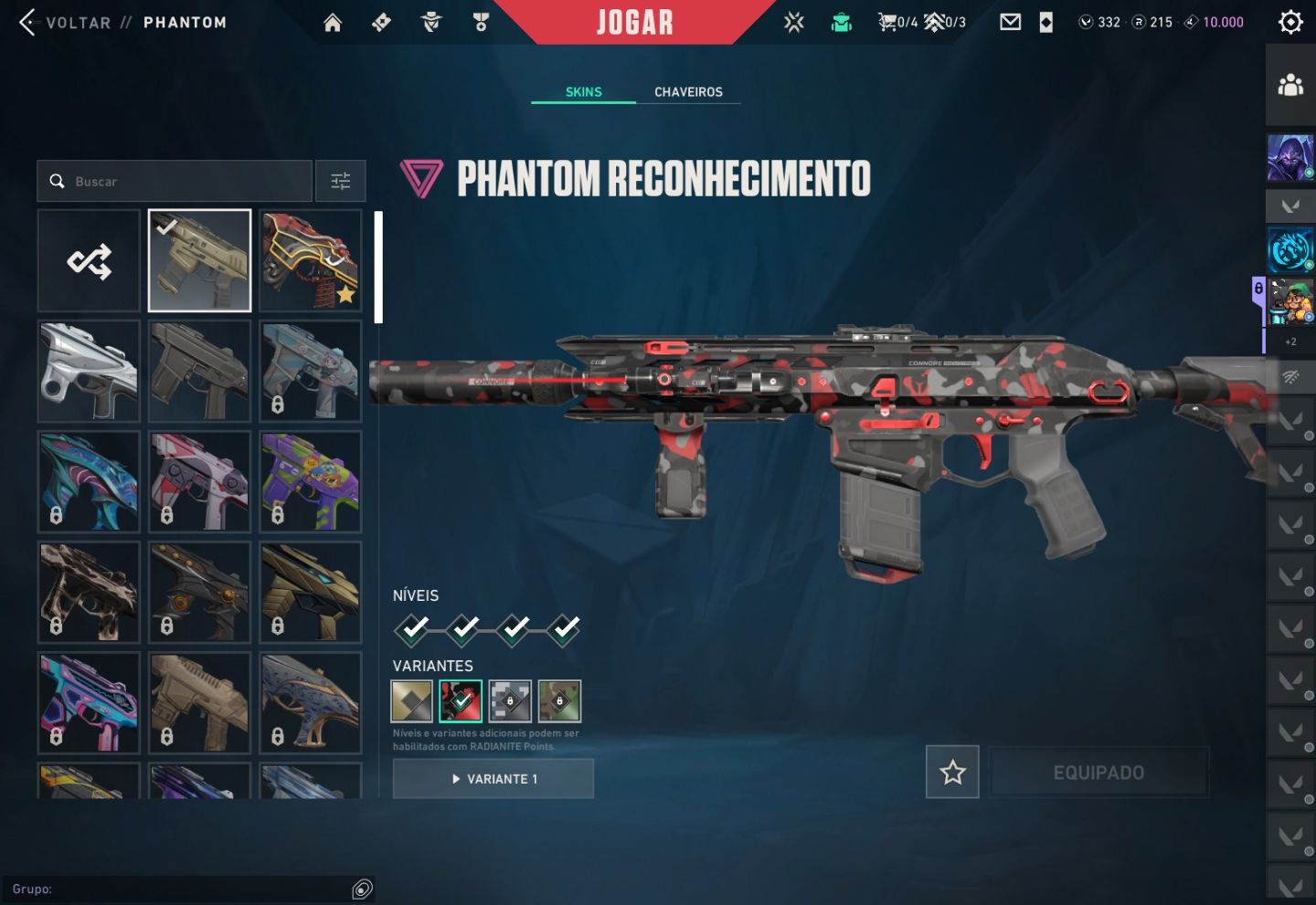 CONTA VALORANT 20+ SKINS | LVL 276 | ASCENDENTE 2