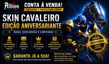 CONTA ALBION ONLINE COM SKIN EDIÇÃO ANIVERSARIANTE